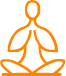 Omino stilizzato meditazione yoga